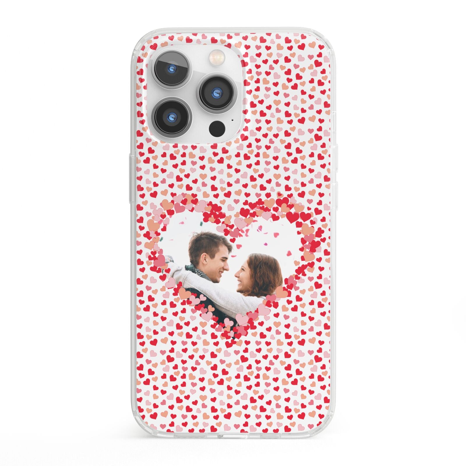 Valentines Photo Personalised iPhone 13 Pro Clear Bumper Case