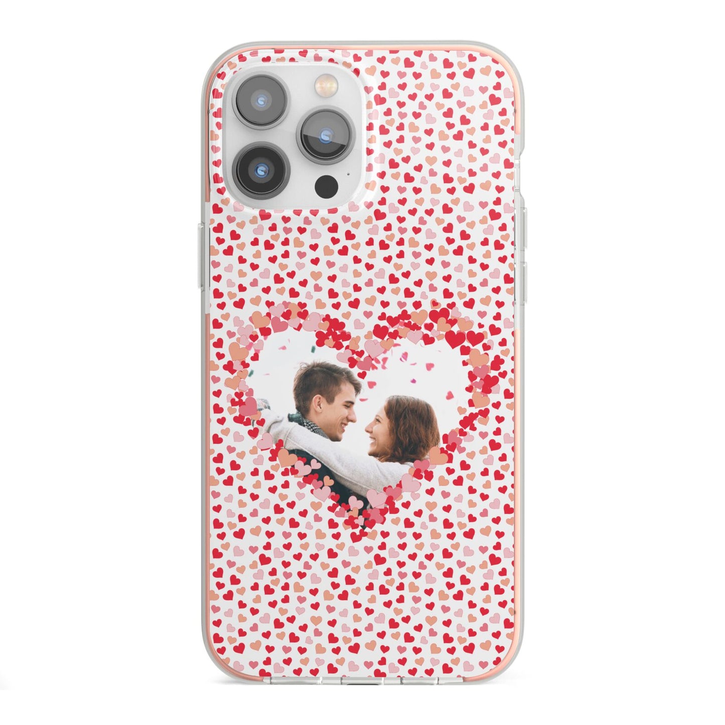Valentines Photo Personalised iPhone 13 Pro Max TPU Impact Case with Pink Edges
