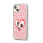 Valentines Photo Personalised iPhone 14 Plus Clear Tough Case Starlight Angled Image