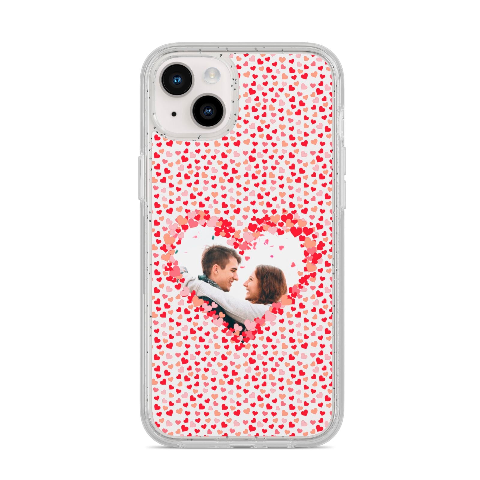 Valentines Photo Personalised iPhone 14 Plus Glitter Tough Case Starlight