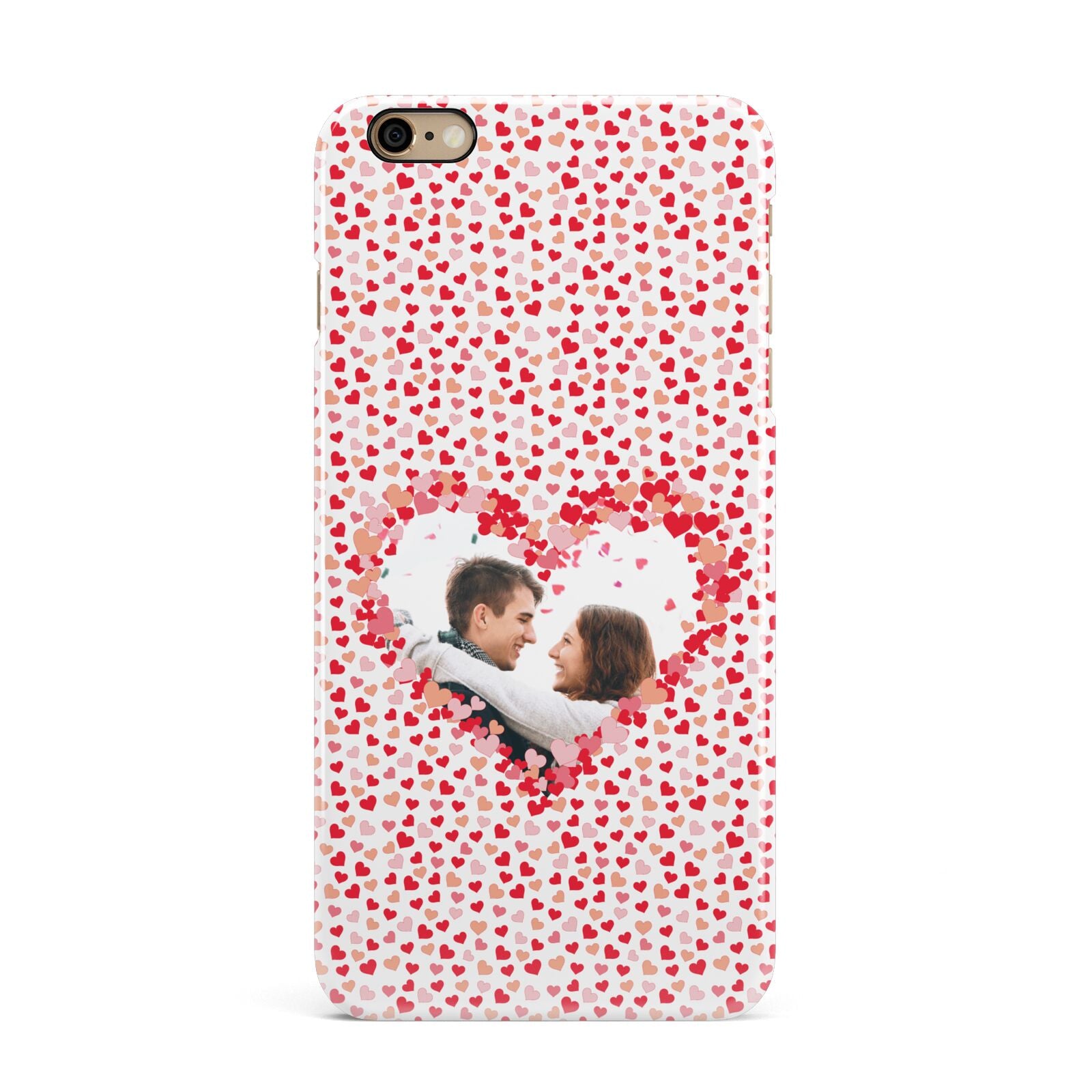 Valentines Photo Personalised iPhone 6 Plus 3D Snap Case on Gold Phone