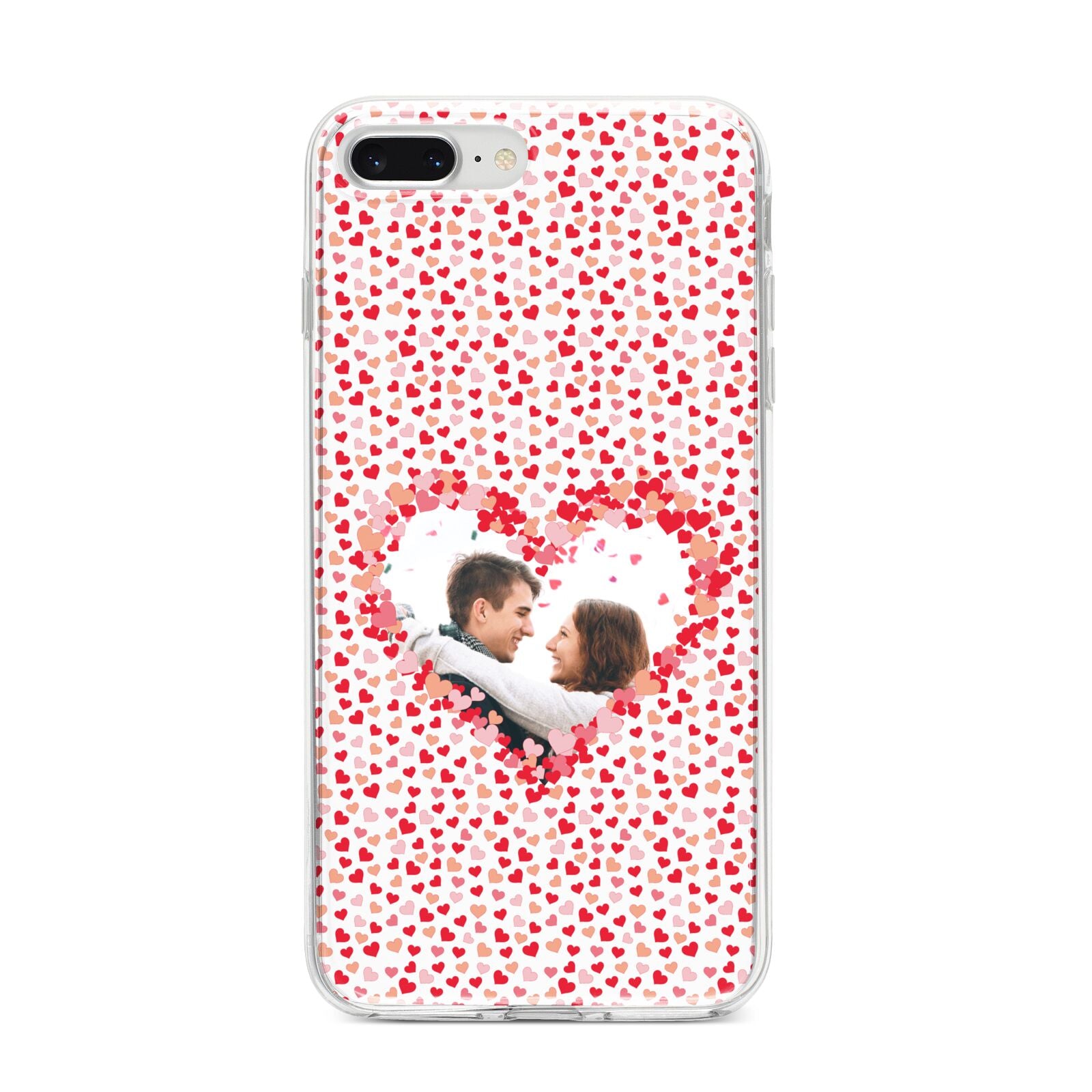 Valentines Photo Personalised iPhone 8 Plus Bumper Case on Silver iPhone