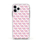 Valentines Pink Elephants Apple iPhone 11 Pro in Silver with White Impact Case