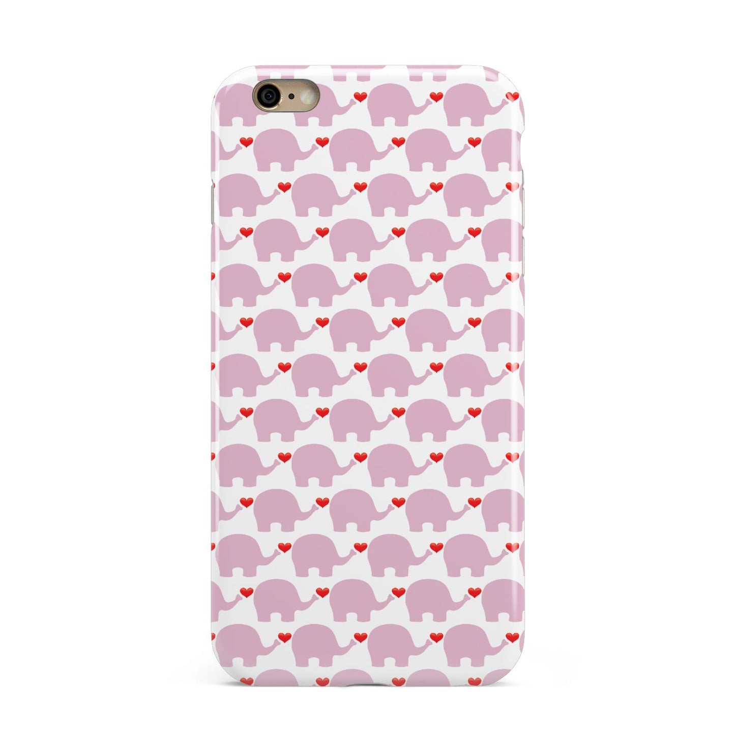 Valentines Pink Elephants Apple iPhone 6 Plus 3D Tough Case