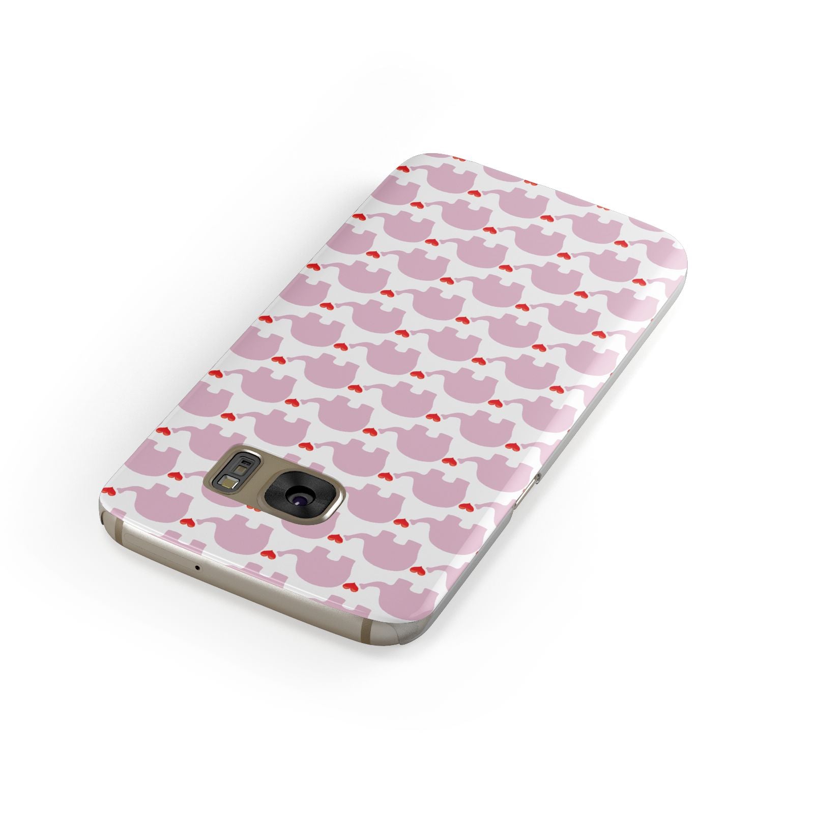 Valentines Pink Elephants Samsung Galaxy Case Front Close Up