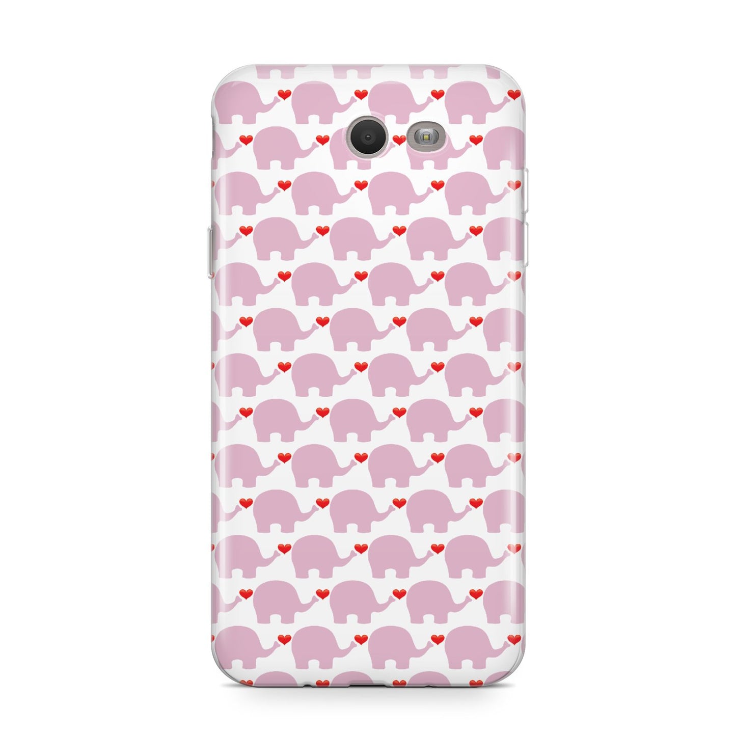 Valentines Pink Elephants Samsung Galaxy J7 2017 Case