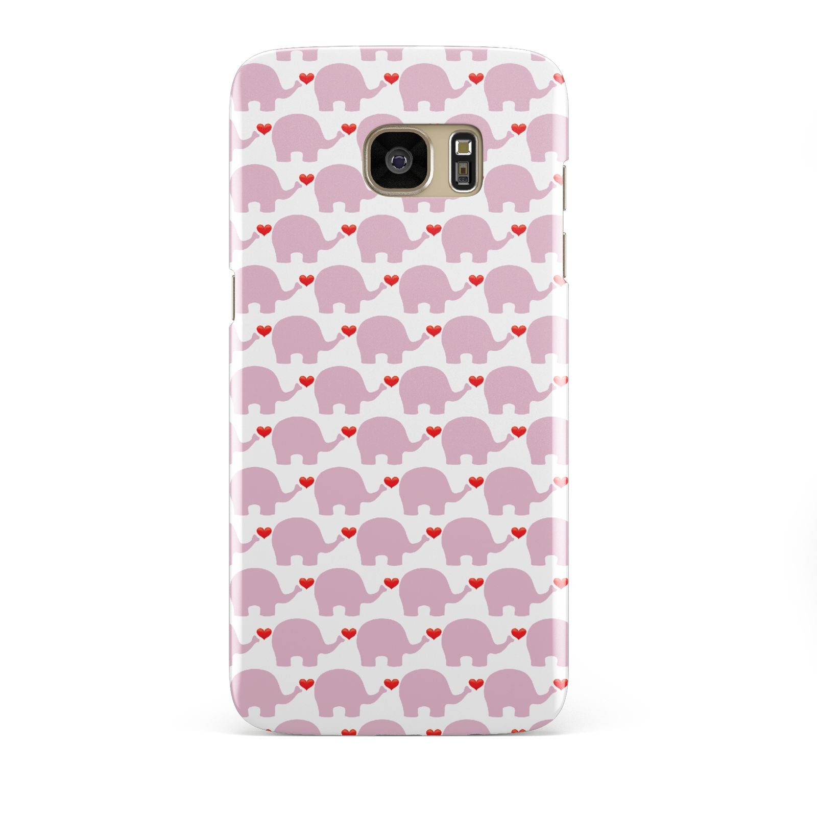 Valentines Pink Elephants Samsung Galaxy S7 Edge Case