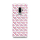 Valentines Pink Elephants Samsung Galaxy S9 Plus Case on Silver phone