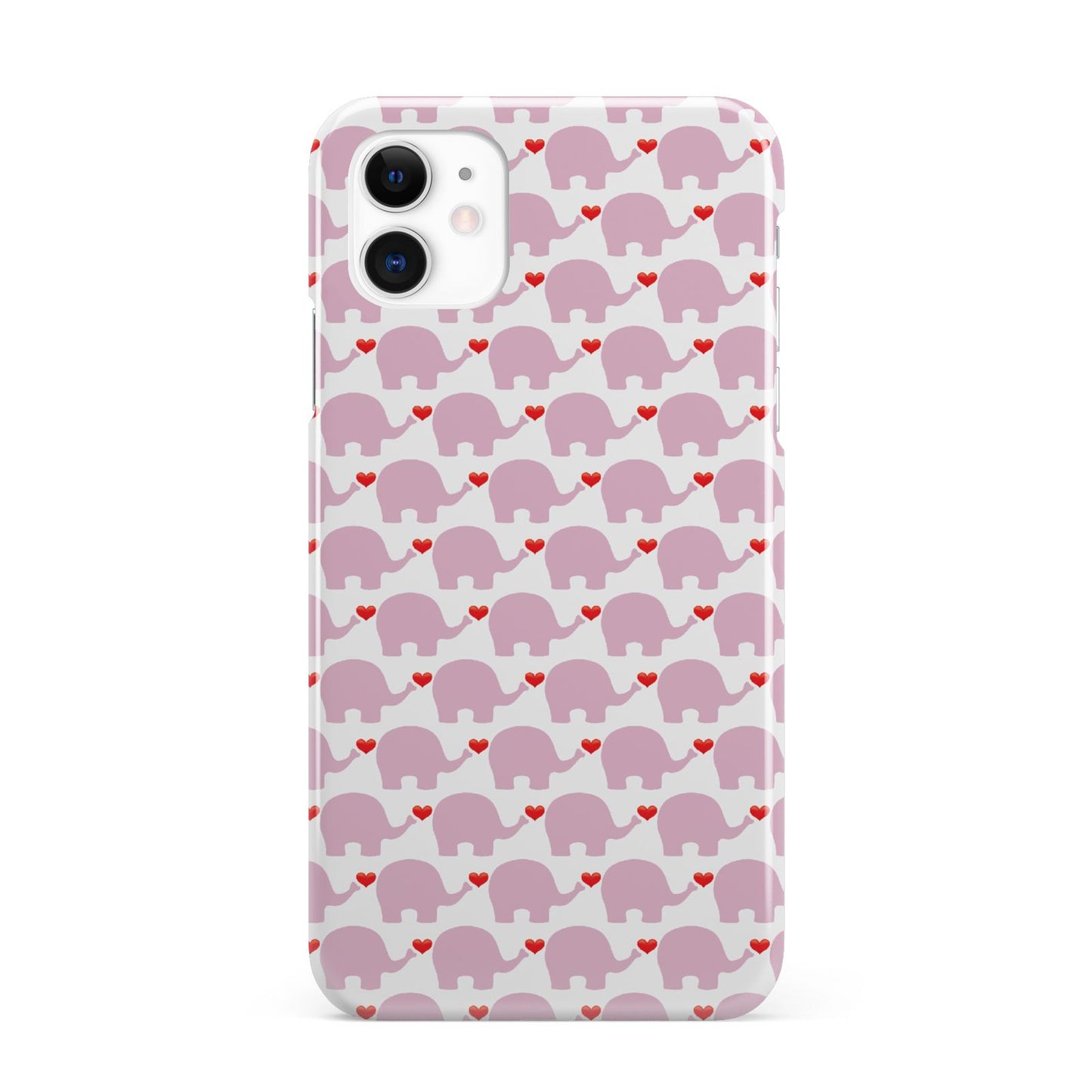 Valentines Pink Elephants iPhone 11 3D Snap Case