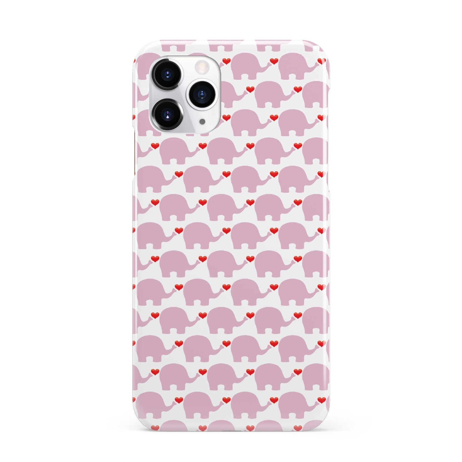 Valentines Pink Elephants iPhone 11 Pro 3D Snap Case