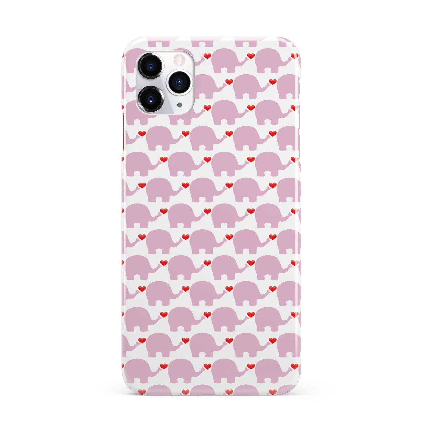 Valentines Pink Elephants iPhone 11 Pro Max 3D Snap Case