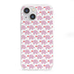 Valentines Pink Elephants iPhone 13 Mini Clear Bumper Case