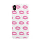 Valentines Pink Kisses Lips Apple iPhone Xs Max 3D Tough Case
