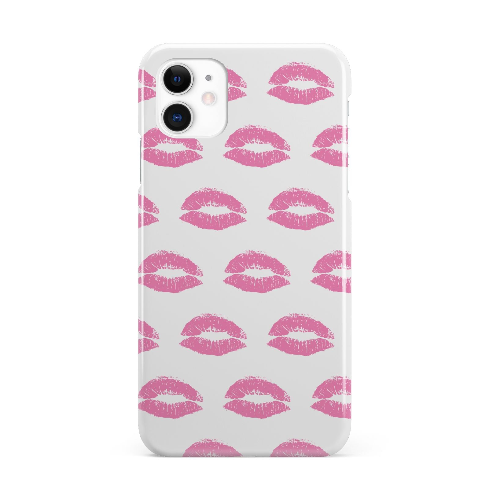 Valentines Pink Kisses Lips iPhone 11 3D Snap Case