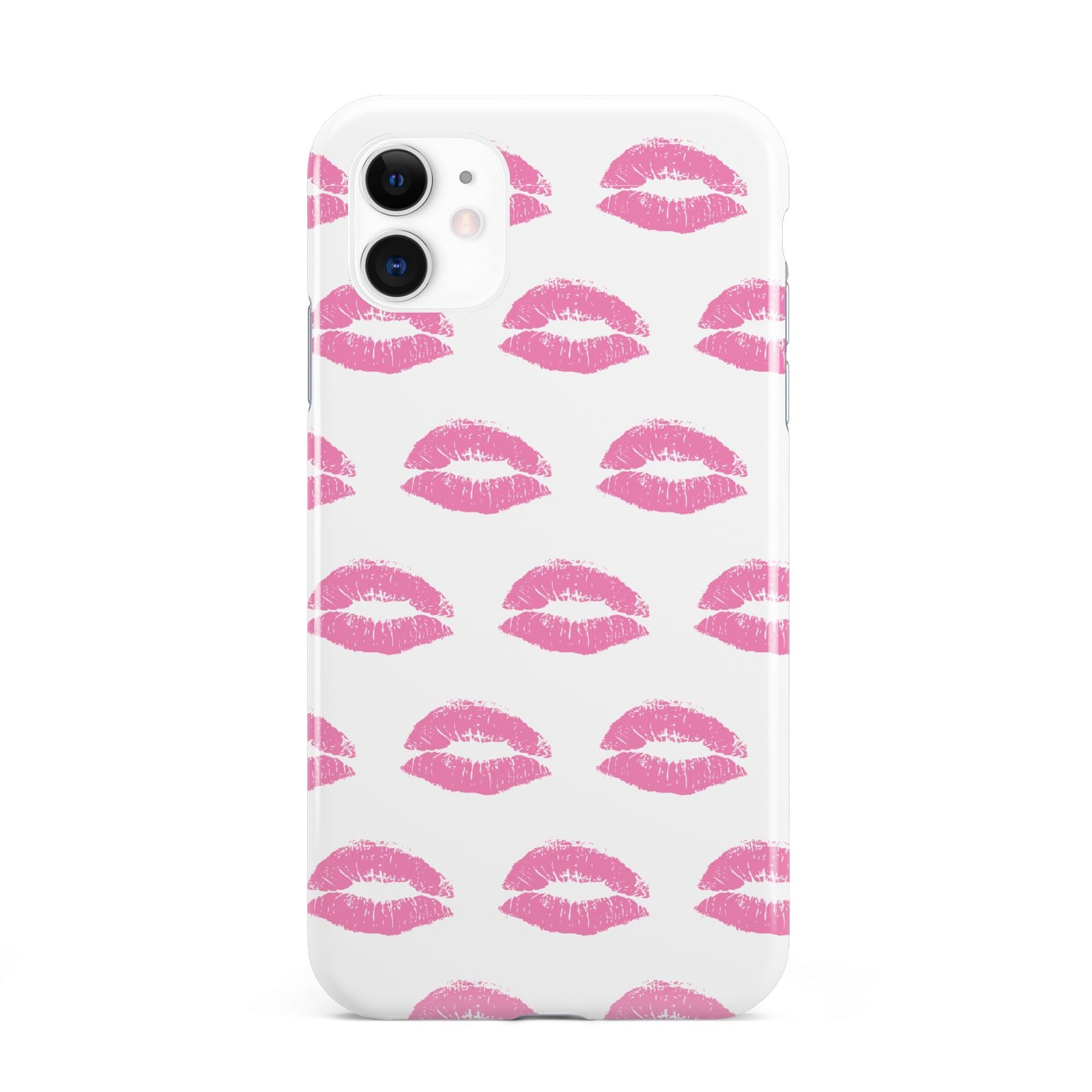 Valentines Pink Kisses Lips iPhone 11 3D Tough Case