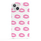 Valentines Pink Kisses Lips iPhone 13 Full Wrap 3D Snap Case