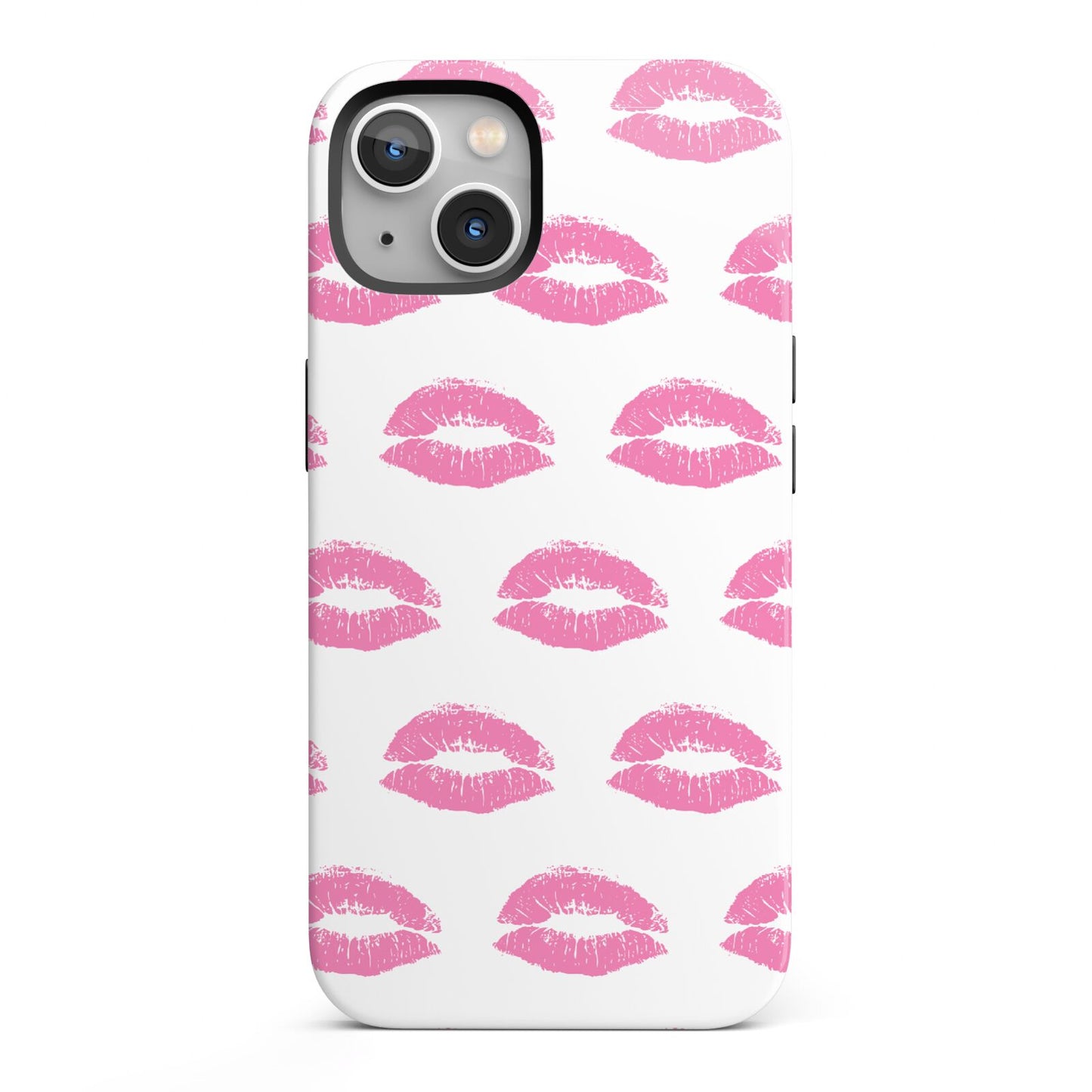 Valentines Pink Kisses Lips iPhone 13 Full Wrap 3D Tough Case