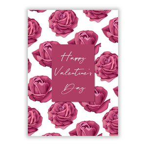 Valentines Roses Greetings Card