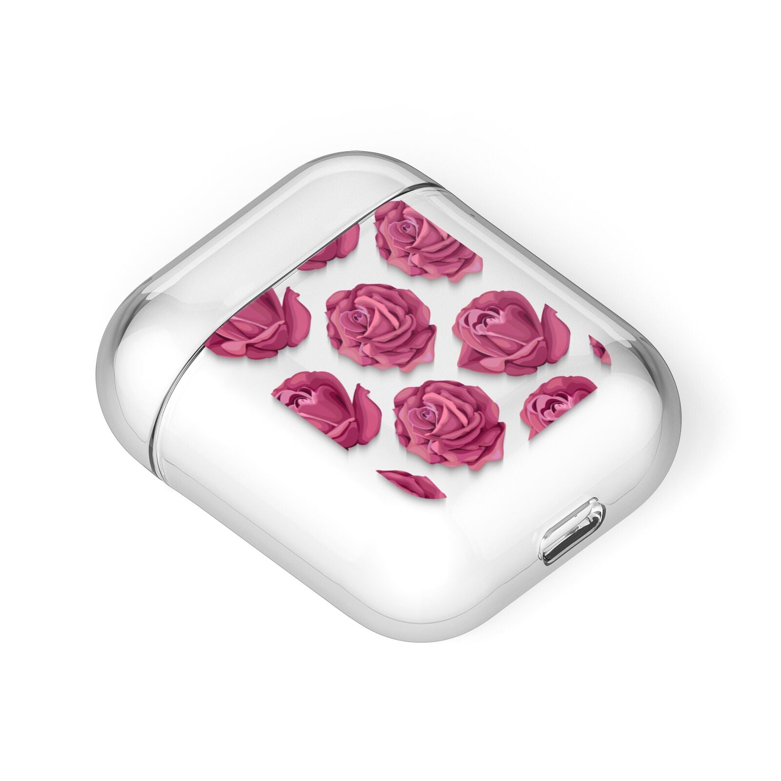 Valentines Roses AirPods Case Laid Flat