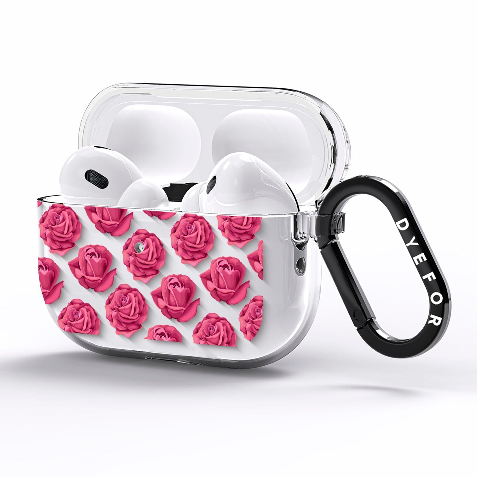 Valentines Roses AirPods Pro Clear Case Side Image