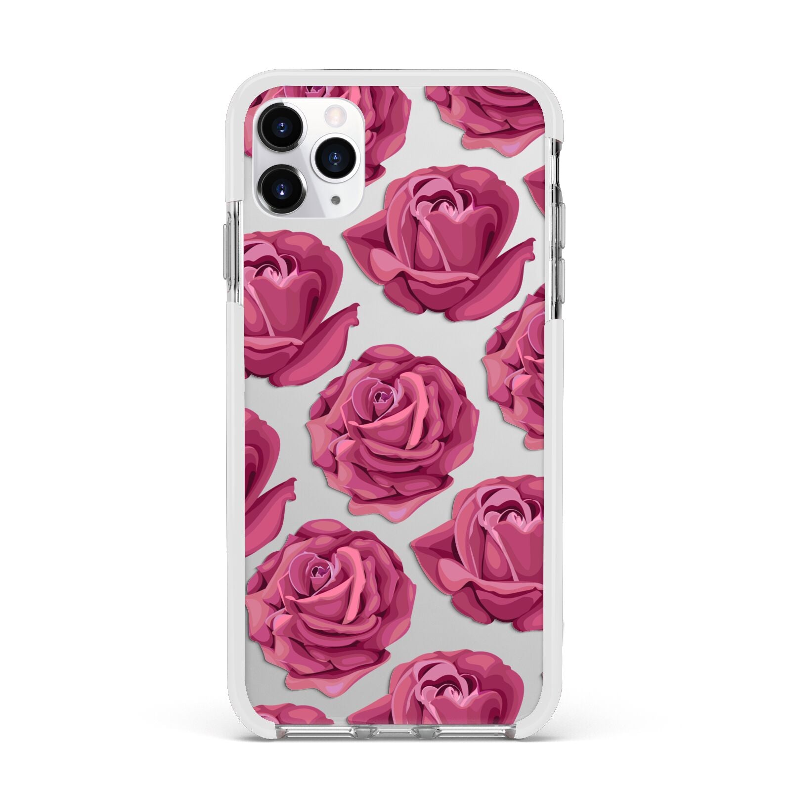 Valentines Roses Apple iPhone 11 Pro Max in Silver with White Impact Case