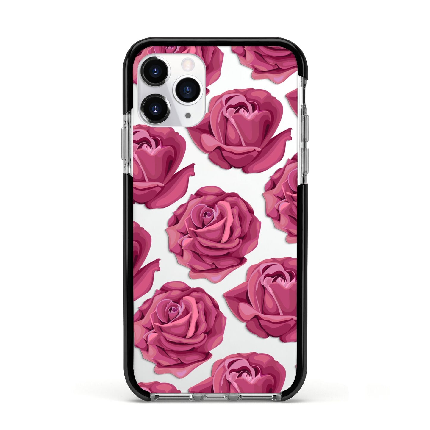 Valentines Roses Apple iPhone 11 Pro in Silver with Black Impact Case