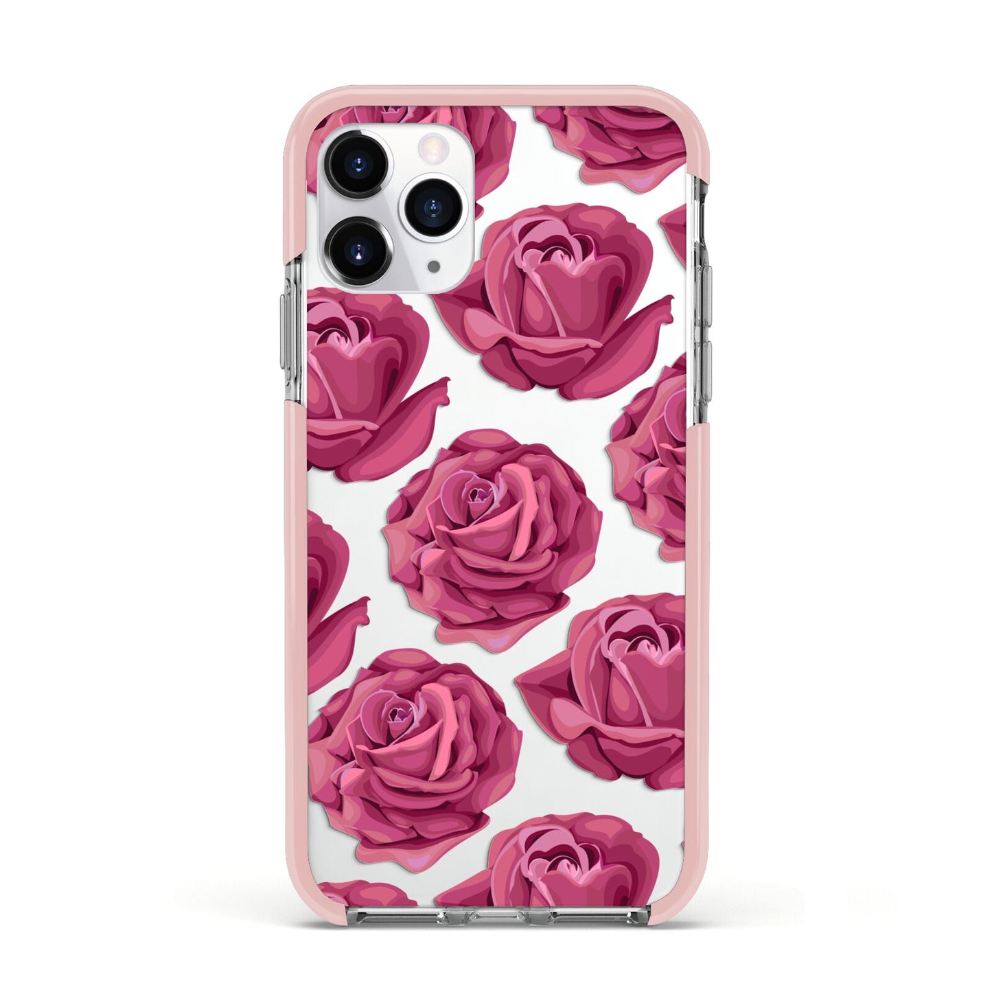 Valentines Roses Apple iPhone 11 Pro in Silver with Pink Impact Case