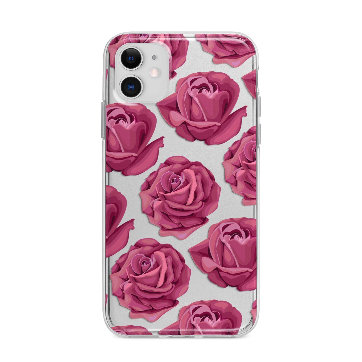 Valentines Roses Apple iPhone 11 in White with Bumper Case