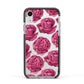 Valentines Roses Apple iPhone XR Impact Case Black Edge on Silver Phone