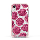 Valentines Roses Apple iPhone XR Impact Case Pink Edge on Silver Phone
