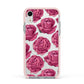 Valentines Roses Apple iPhone XR Impact Case Pink Edge on Silver Phone