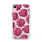 Valentines Roses Apple iPhone XR Impact Case White Edge on Silver Phone