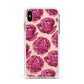 Valentines Roses Apple iPhone Xs Max Impact Case White Edge on Gold Phone