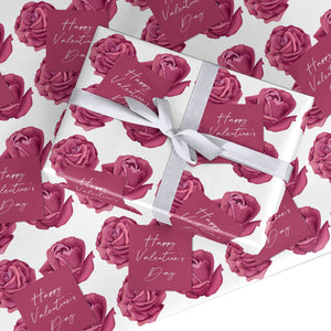 Valentines Roses Wrapping Paper