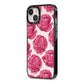 Valentines Roses iPhone 13 Black Impact Case Side Angle on Silver phone