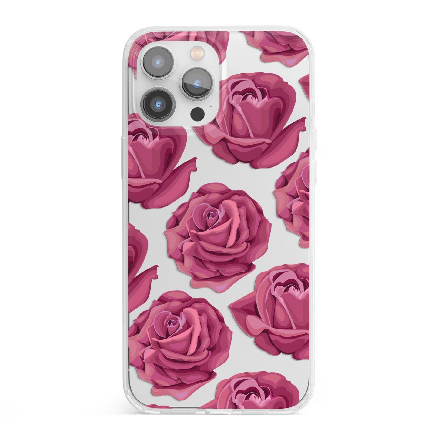 Valentines Roses iPhone 13 Pro Max Clear Bumper Case