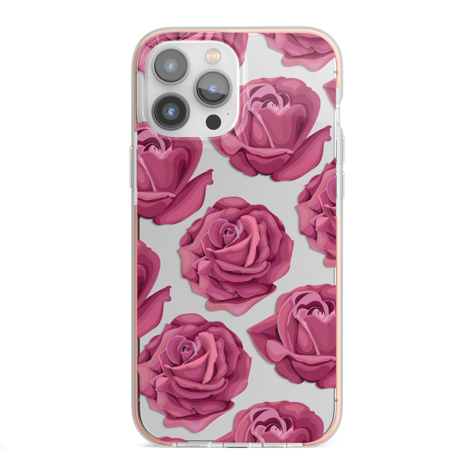 Valentines Roses iPhone 13 Pro Max TPU Impact Case with Pink Edges