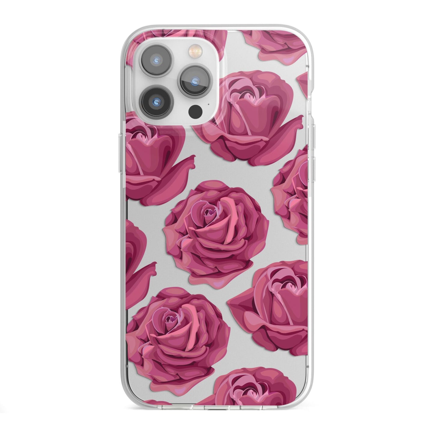 Valentines Roses iPhone 13 Pro Max TPU Impact Case with White Edges