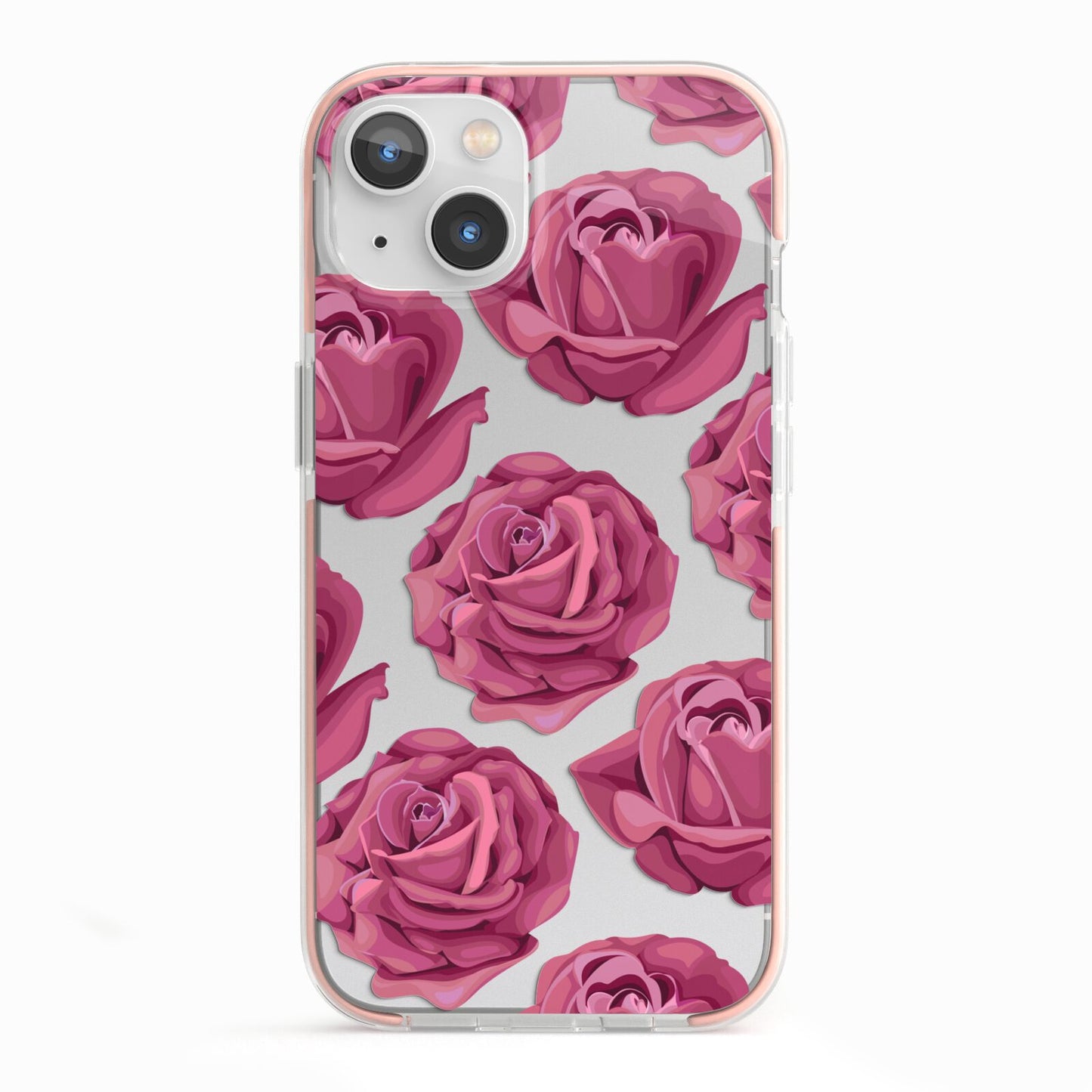 Valentines Roses iPhone 13 TPU Impact Case with Pink Edges