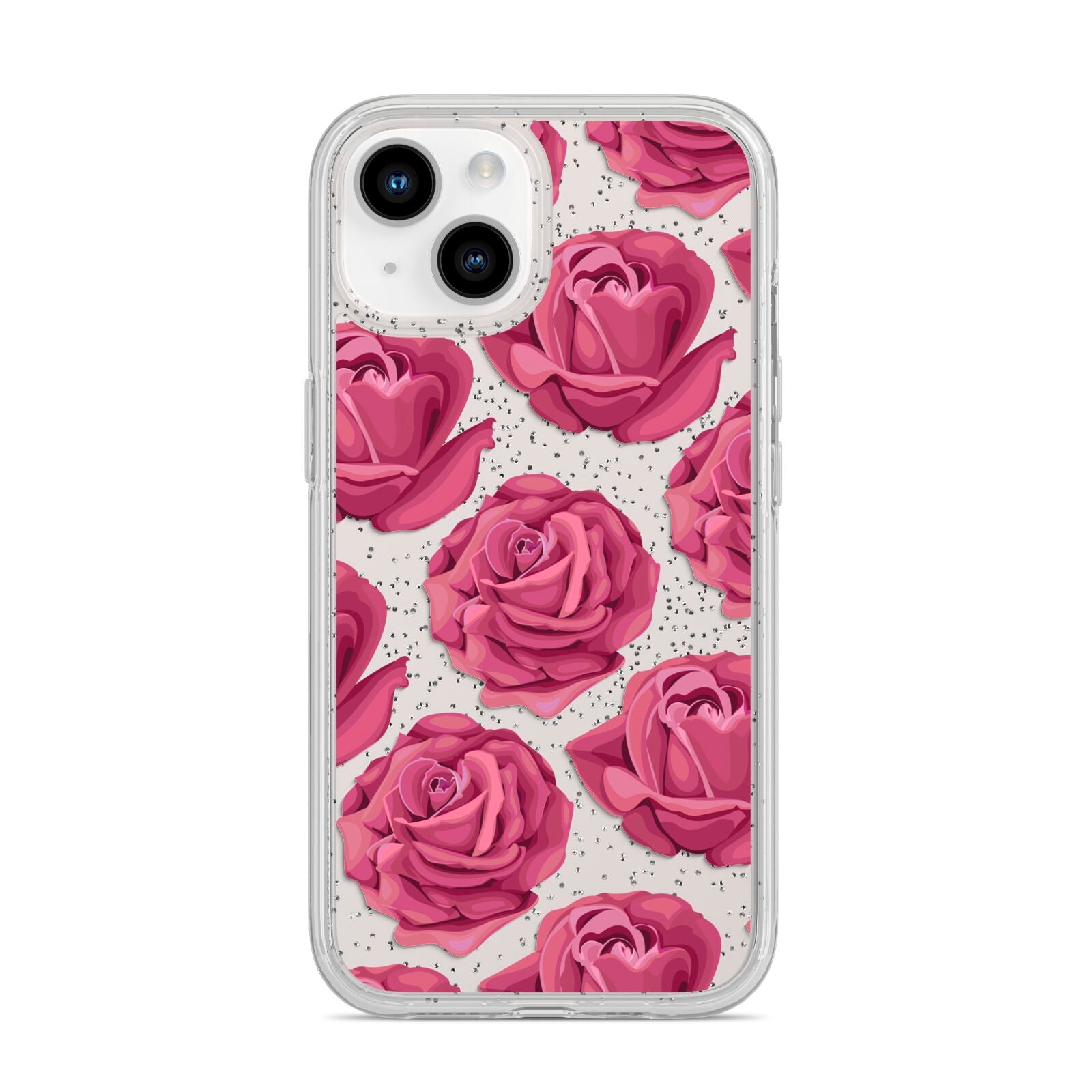 Valentines Roses iPhone 14 Glitter Tough Case Starlight