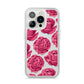 Valentines Roses iPhone 14 Pro Clear Tough Case Silver