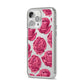 Valentines Roses iPhone 14 Pro Max Clear Tough Case Silver Angled Image