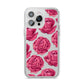 Valentines Roses iPhone 14 Pro Max Clear Tough Case Silver