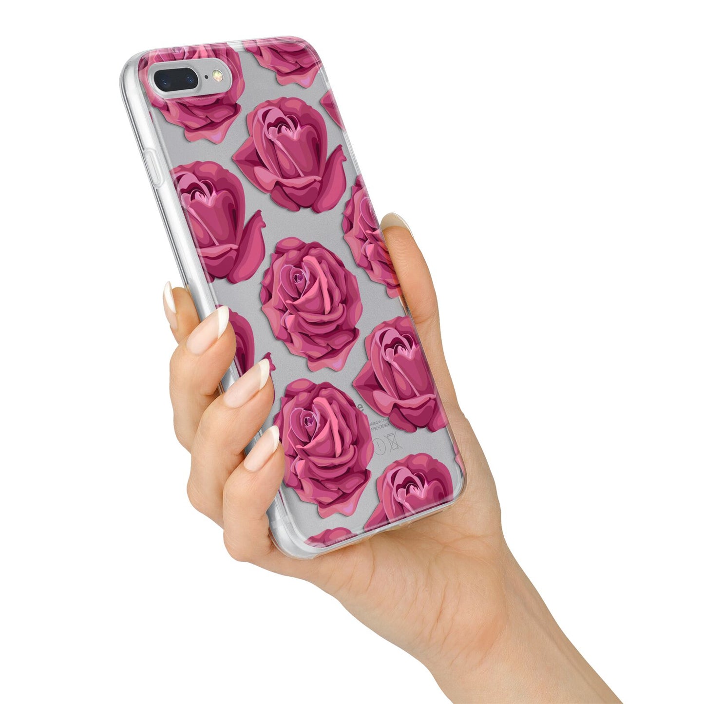 Valentines Roses iPhone 7 Plus Bumper Case on Silver iPhone Alternative Image