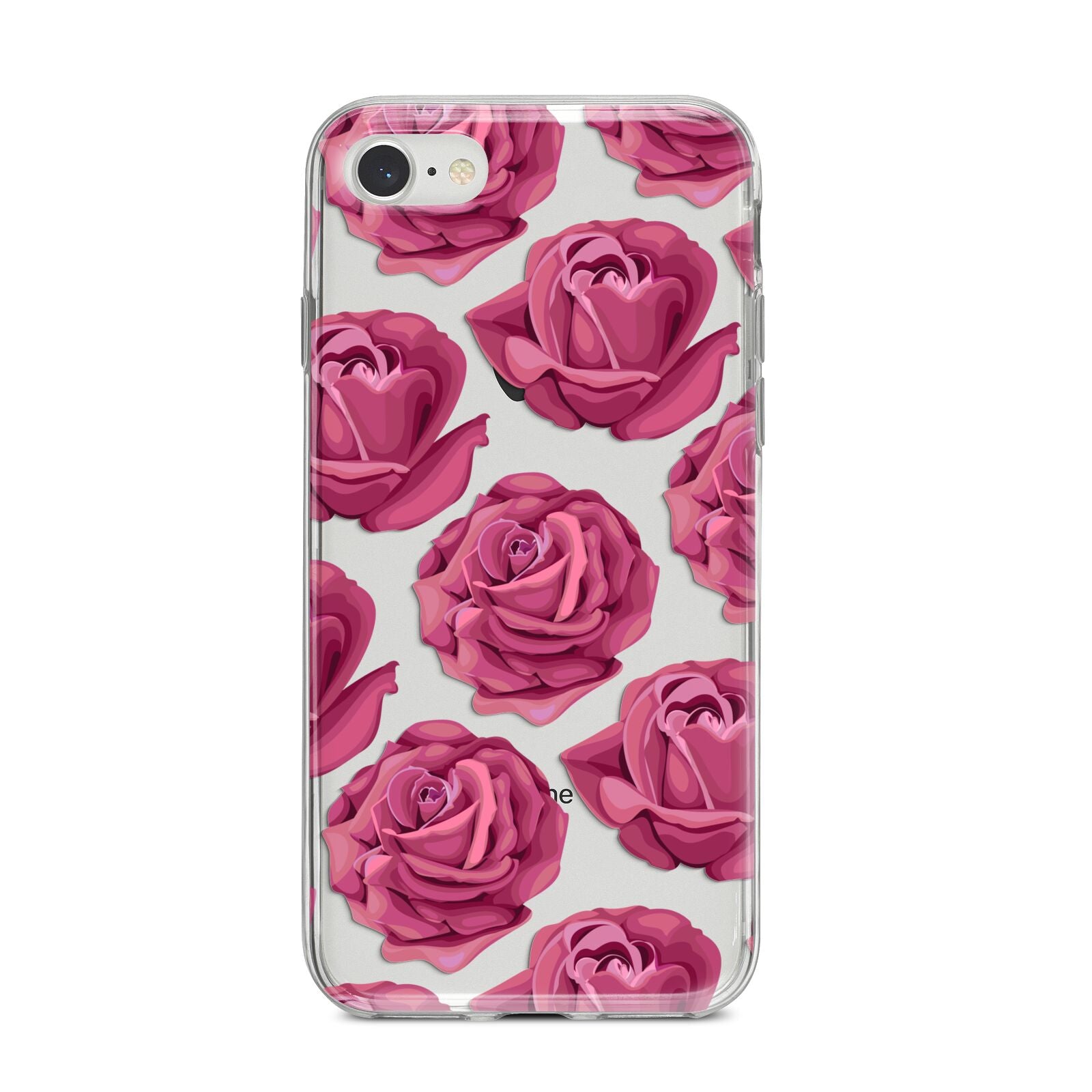 Valentines Roses iPhone 8 Bumper Case on Silver iPhone