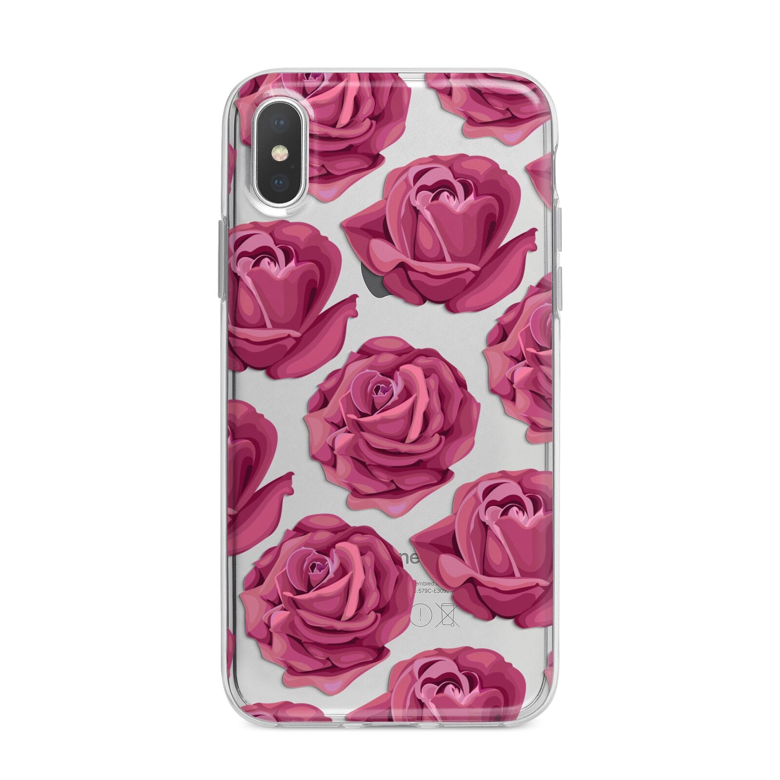 Valentines Roses iPhone X Bumper Case on Silver iPhone Alternative Image 1