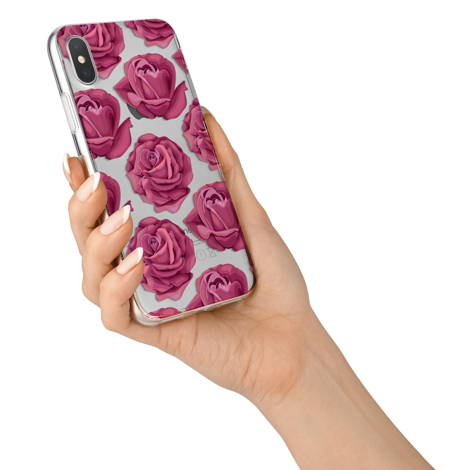 Valentines Roses iPhone X Bumper Case on Silver iPhone Alternative Image 2