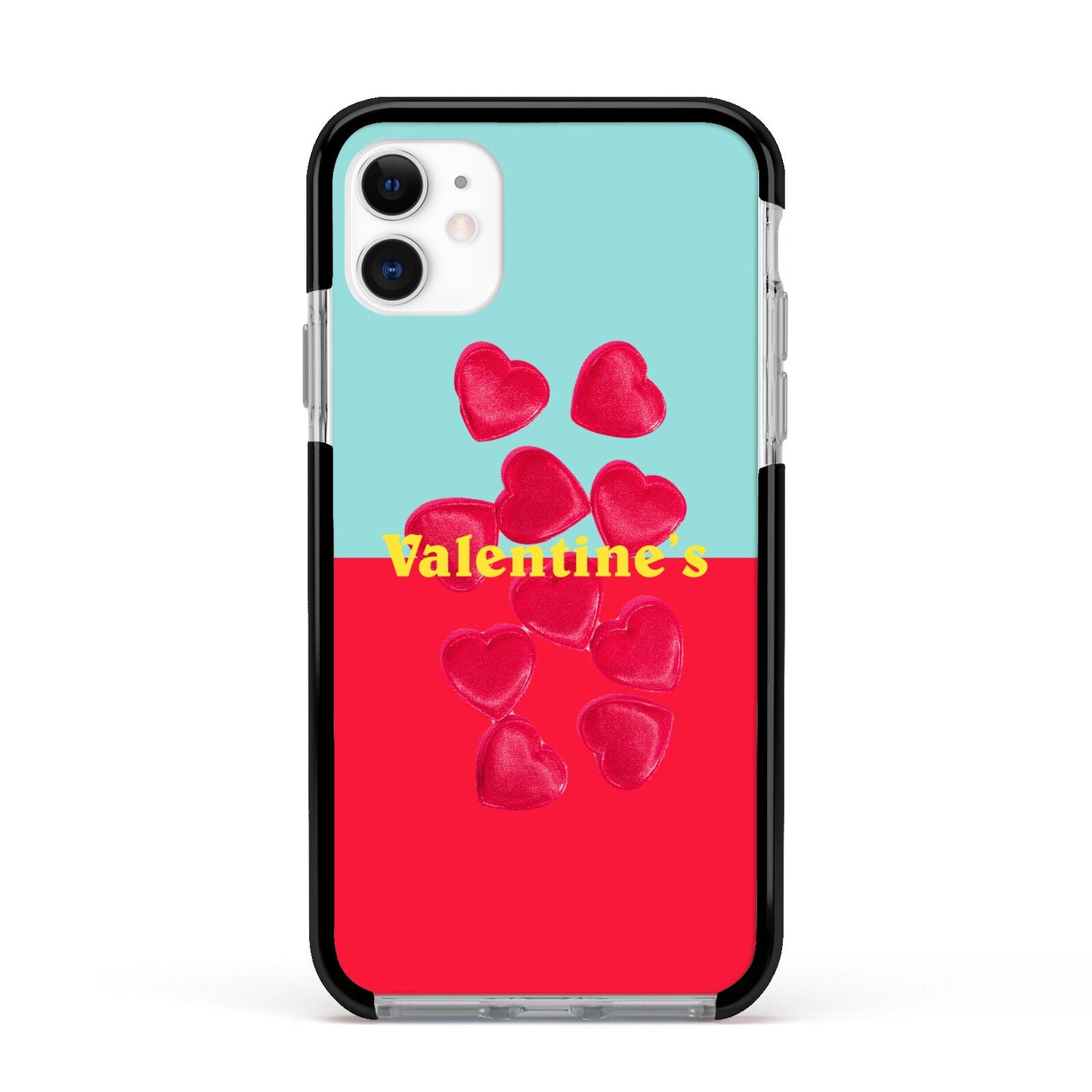 Valentines Sweets Apple iPhone 11 in White with Black Impact Case
