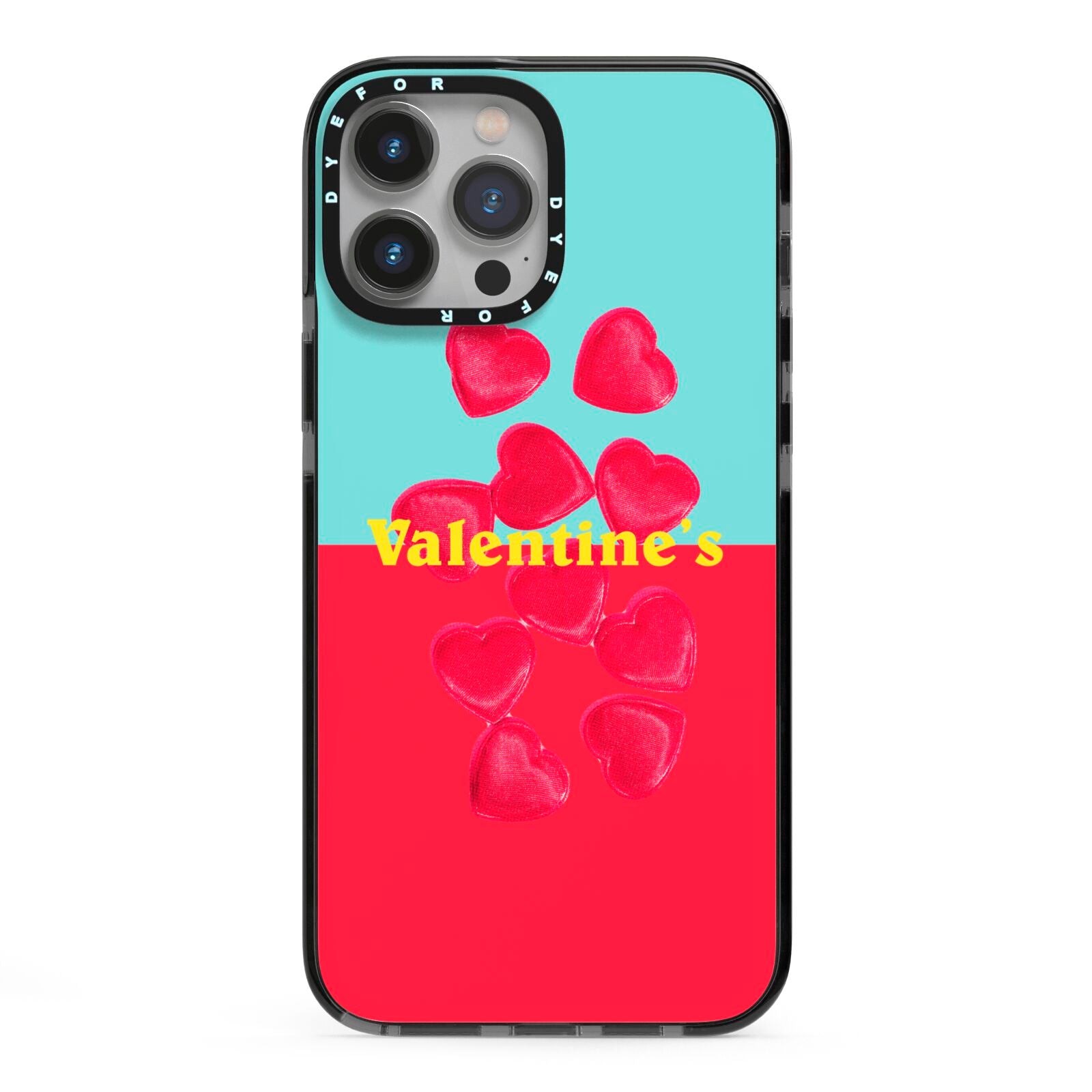 Valentines Sweets iPhone 13 Pro Max Black Impact Case on Silver phone