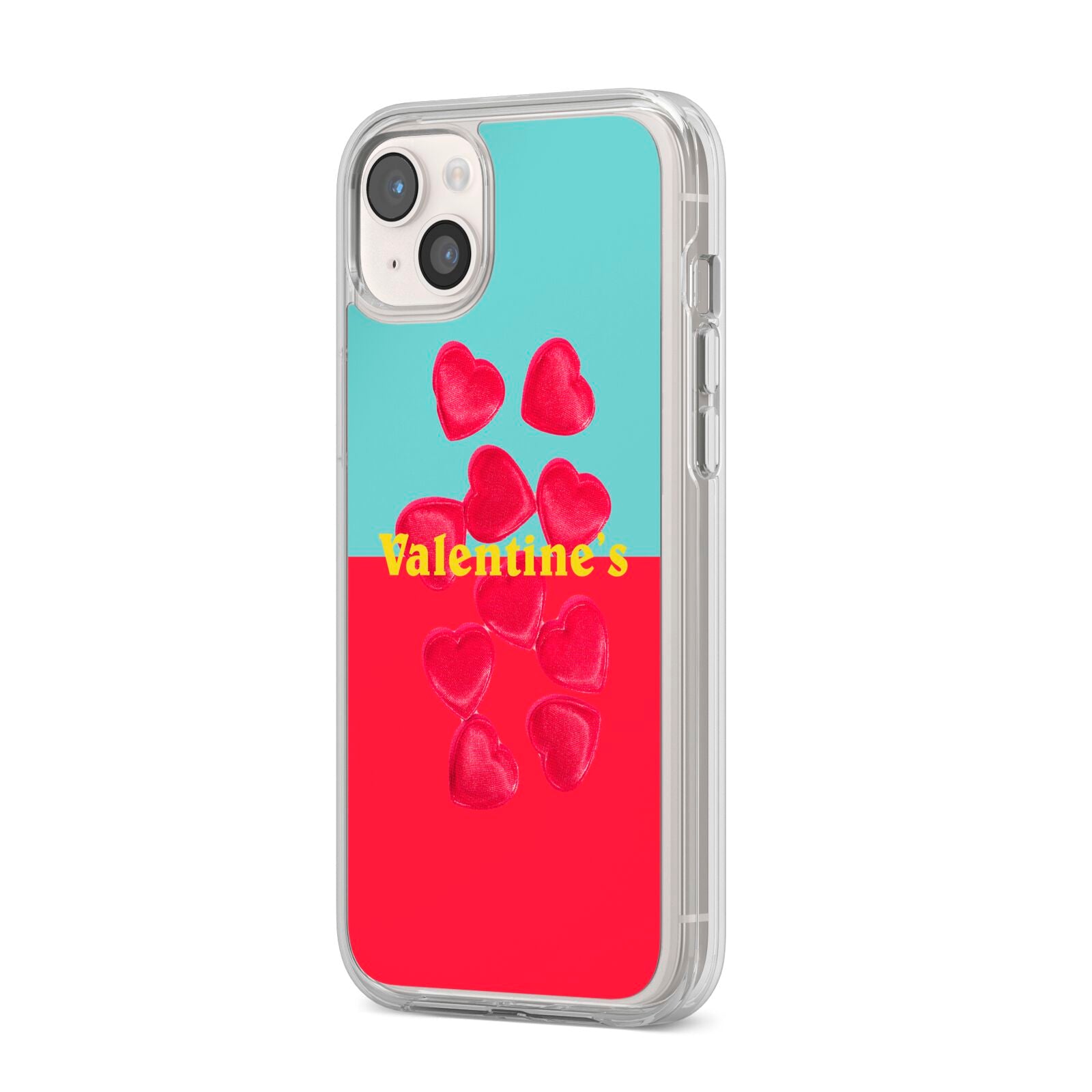 Valentines Sweets iPhone 14 Plus Clear Tough Case Starlight Angled Image